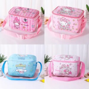 Kids Cartoon Insulated Lunch Bag – Hello Kitty, My Melody, Cinnamoroll & More