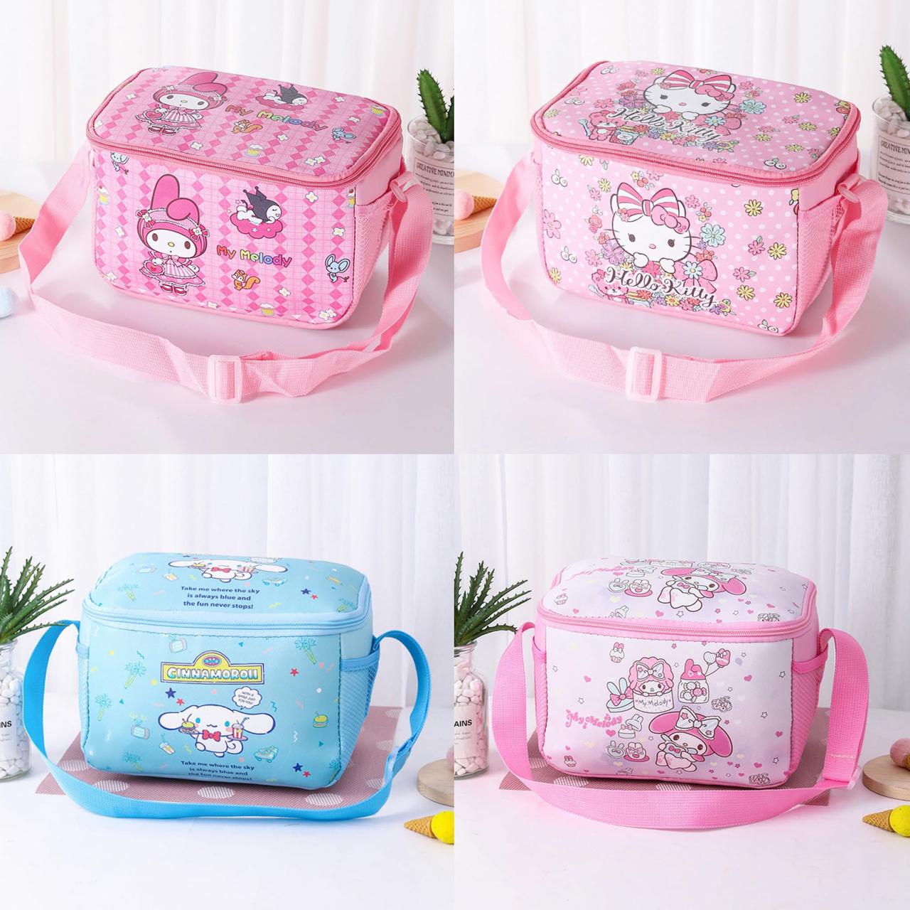 Kids Cartoon Insulated Lunch Bag – Hello Kitty, My Melody, Cinnamoroll & More