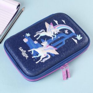 Smiggle Unicorn Hardtop Pencil Case – Sparkly Blue Fantasy Edition