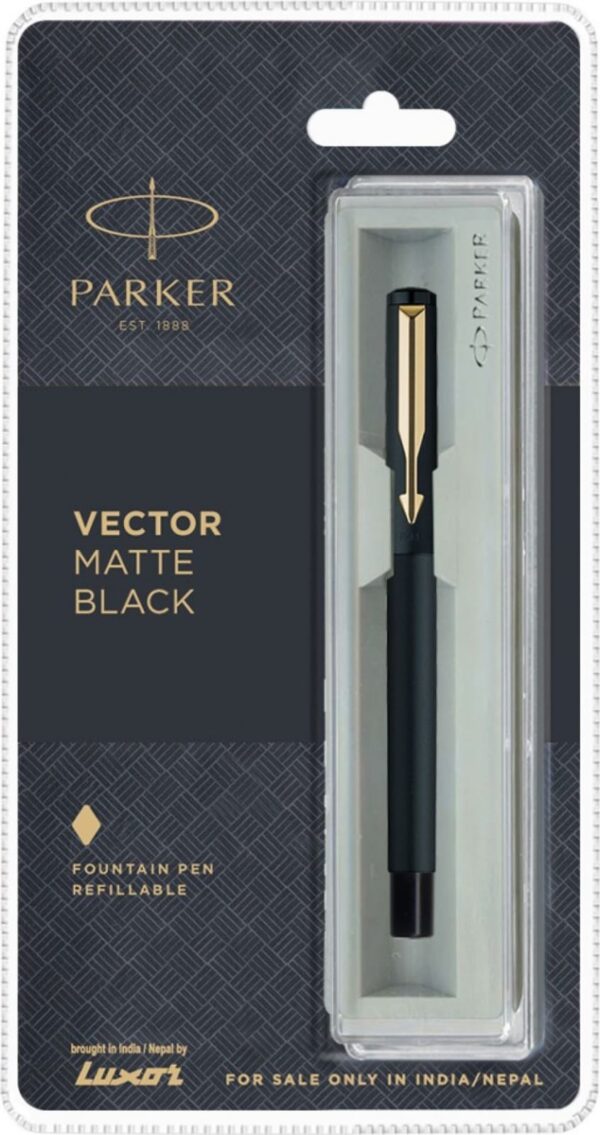 Parker Vector GT Fountain Pen, Matte Black